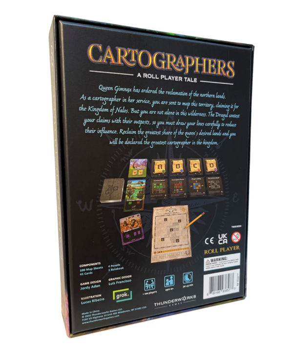 Cartographers board game back of box