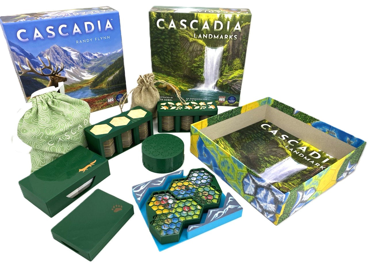 Cascadia and Landmarks Organiser components