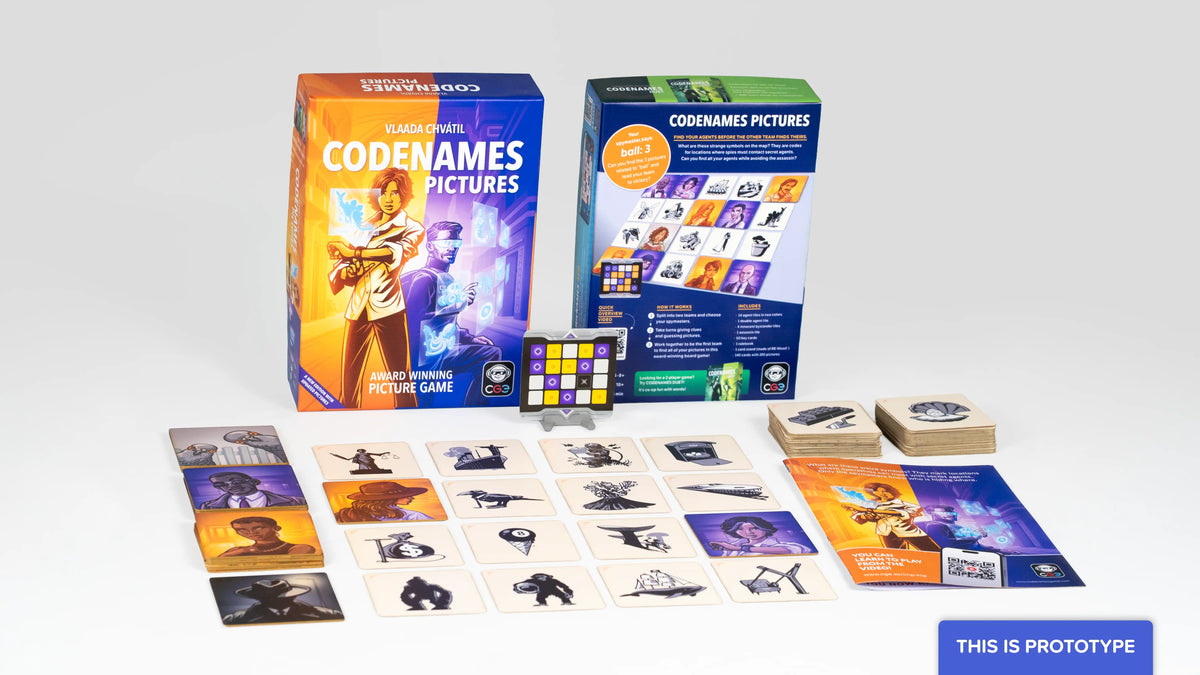 Codenames Pictures components and setup