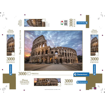 Clementoni 3000-piece puzzle packaging featuring the Colosseum.