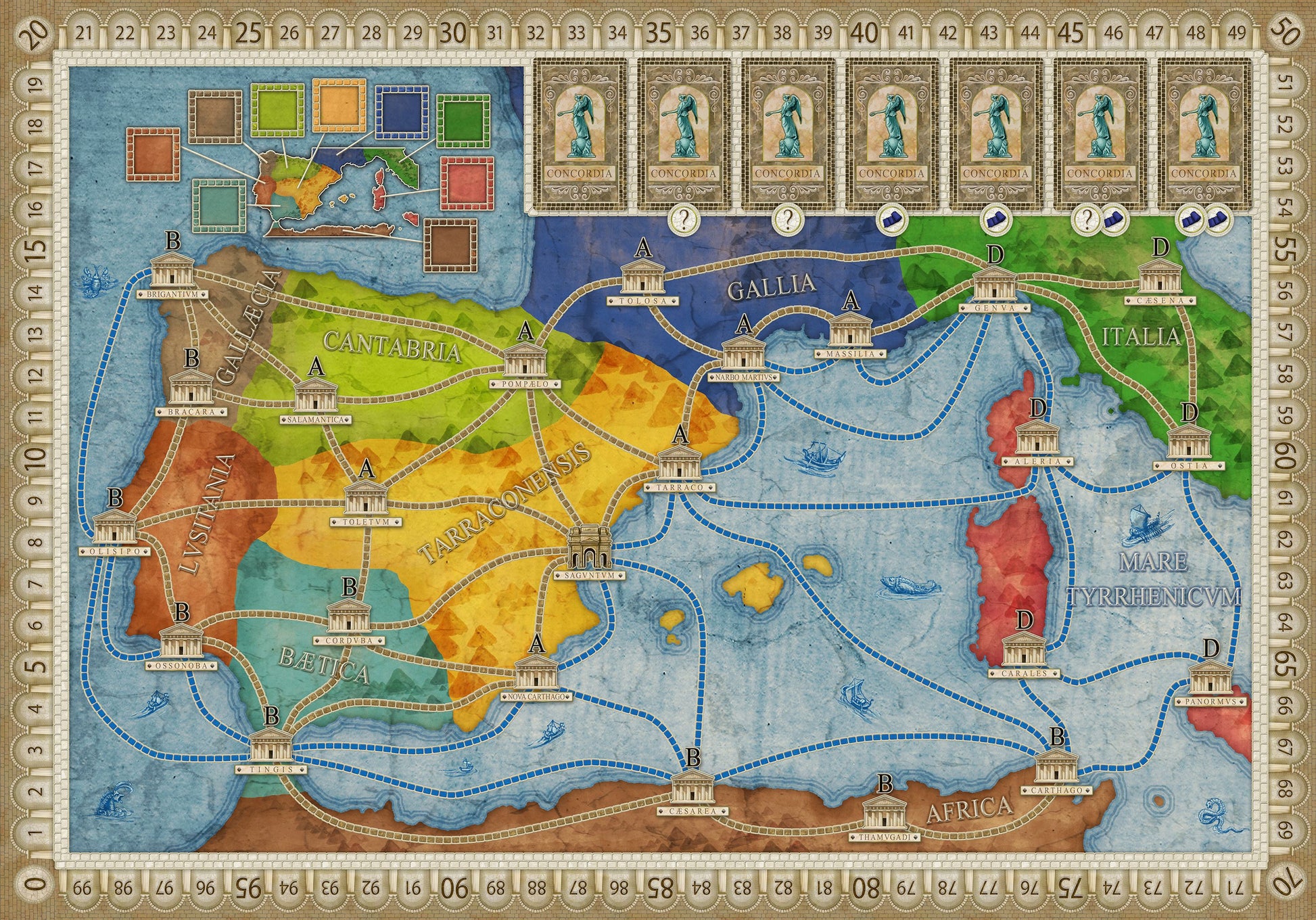 Concordia Salsa Hispania Map Board