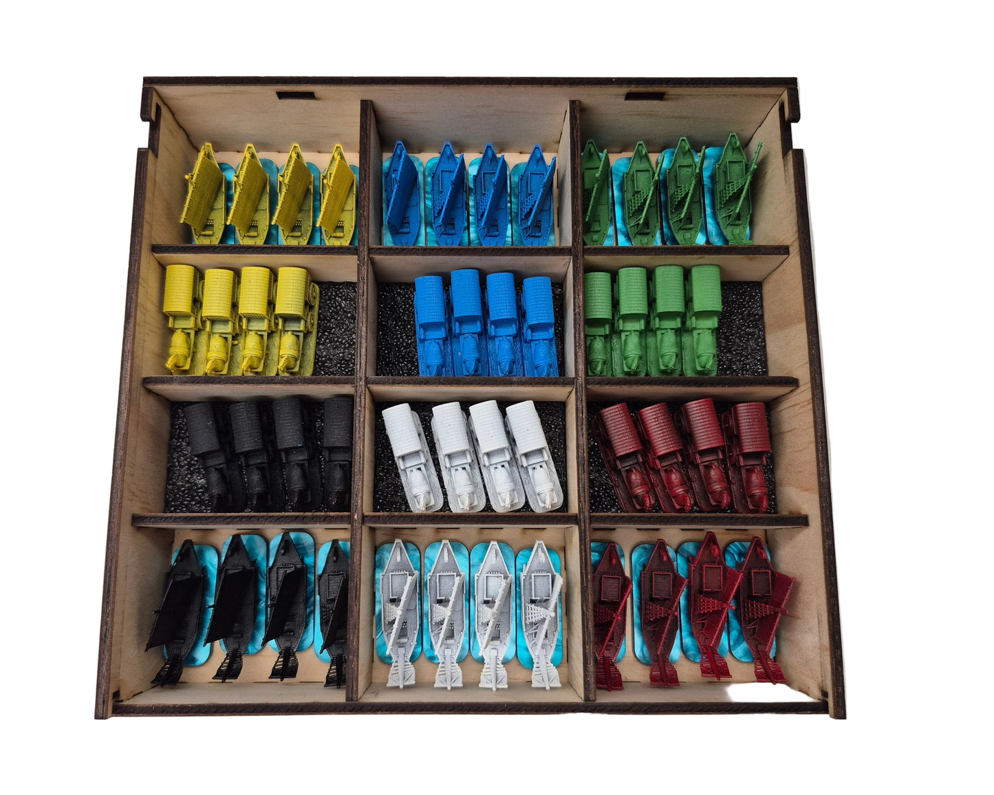 Concordia Board game Miniatures in a wooden box