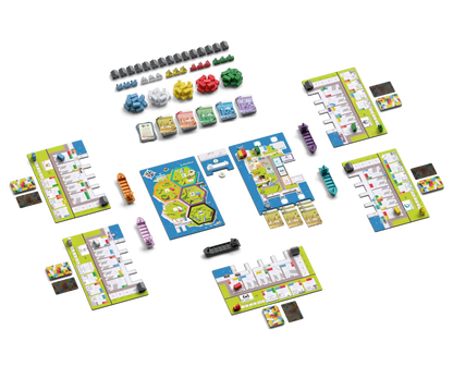 Container board game setup pieces