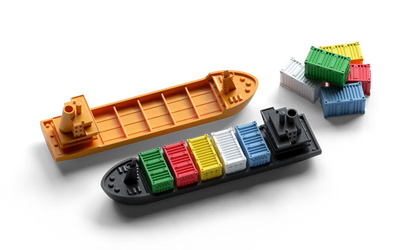 Container board game ship tokens