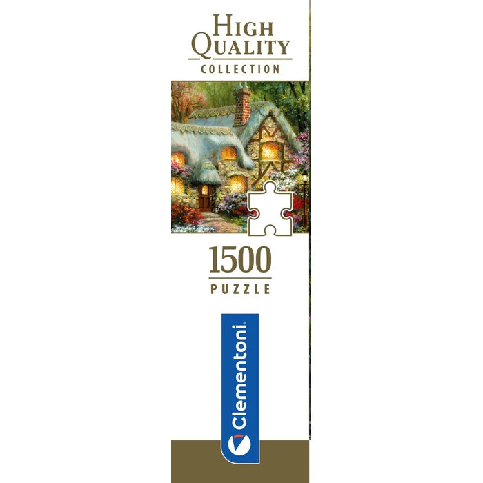 Clementoni 1500 piece puzzle packaging with a scenic illustration of a house.