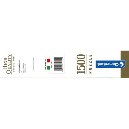 Clementoni 1500 piece puzzle packaging with brand logo on a white background