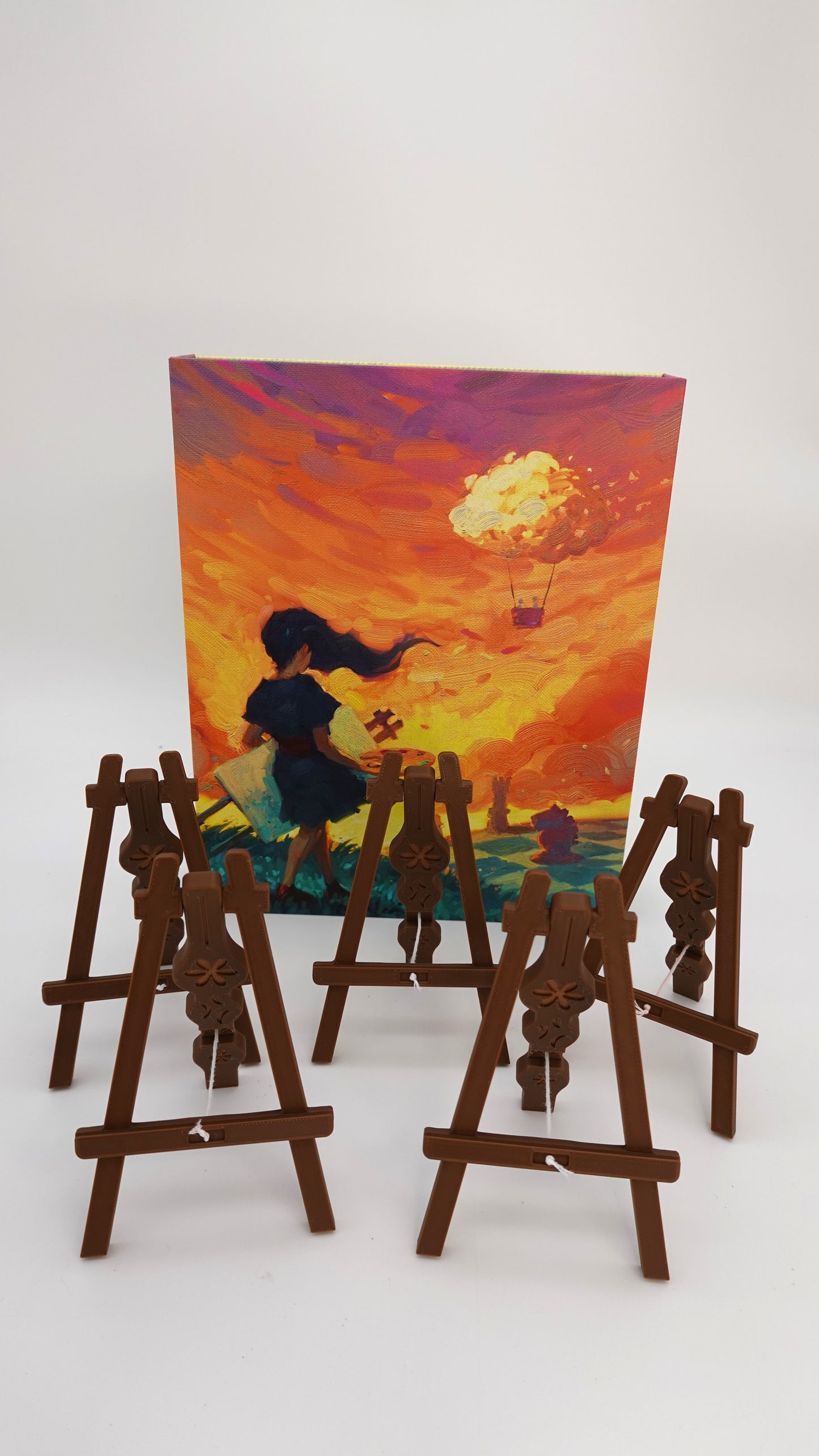 Canvas board game easels