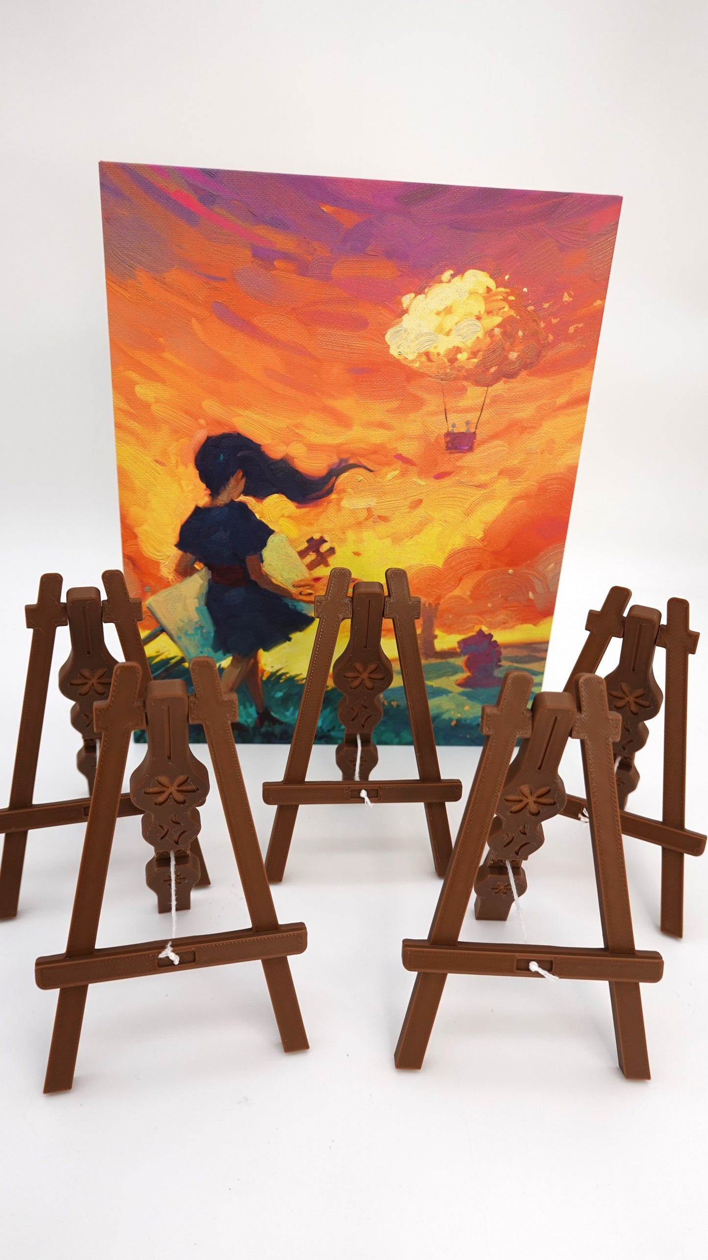 Set of 5 canvas easels