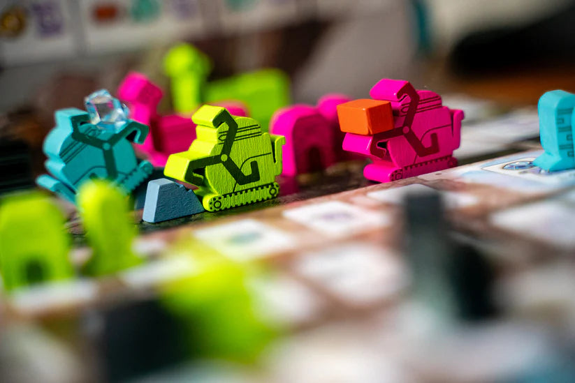 Falling board game components