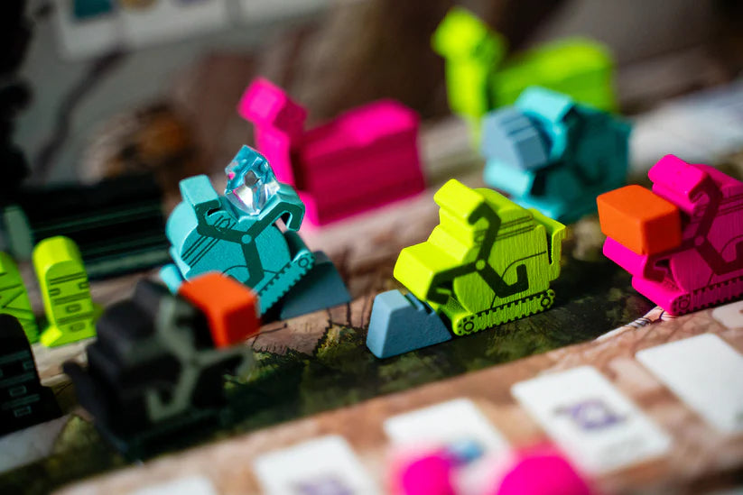 Falling board game components
