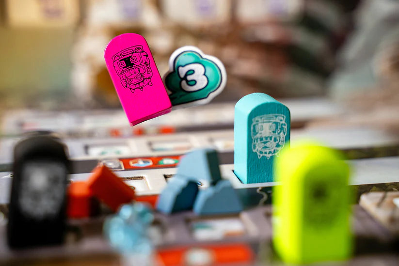 Falling board game components
