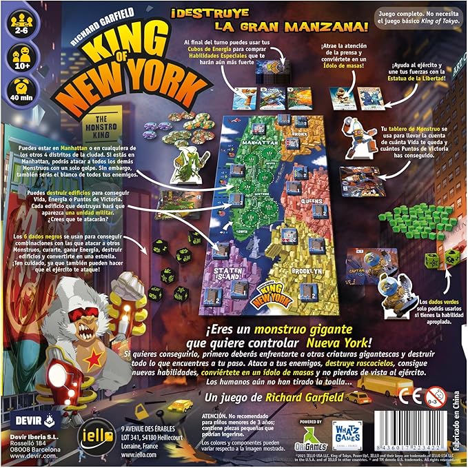 King of New York back of box