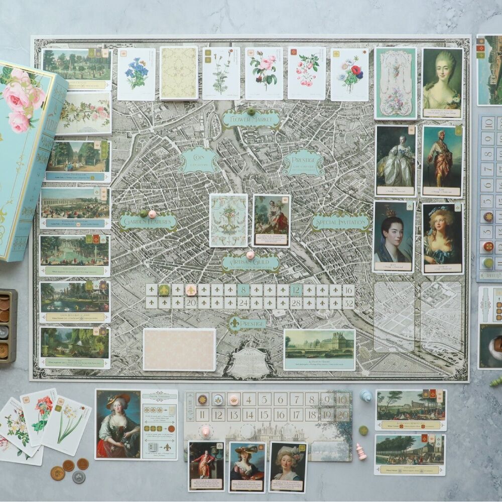 La Fleur Rococo Gardens game setup