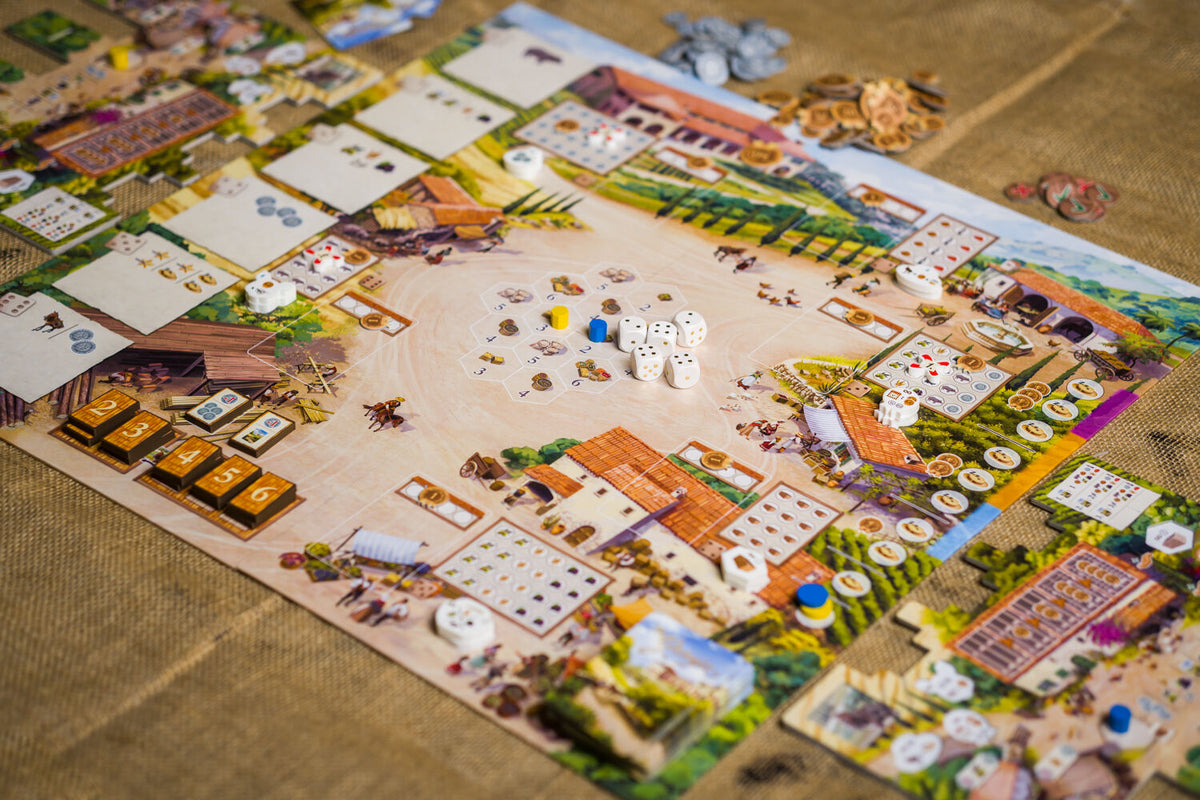 La Granja Deluxe Master Set Board Game setup