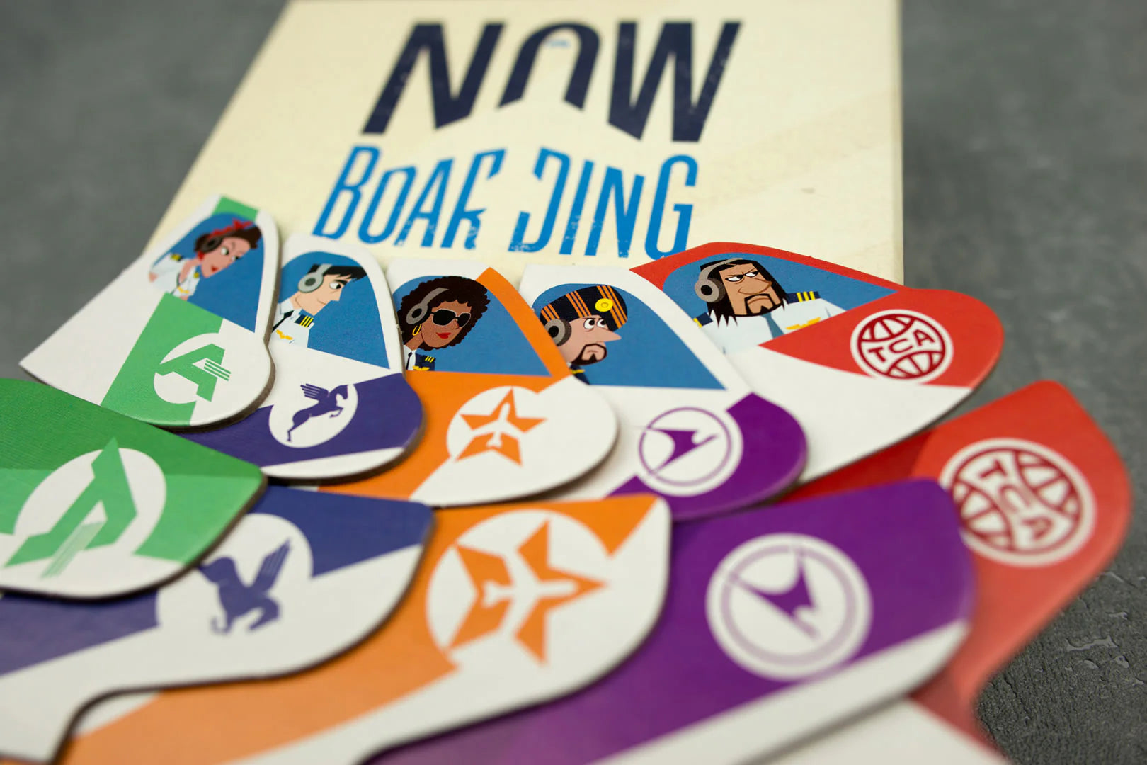 Now boarding board game components