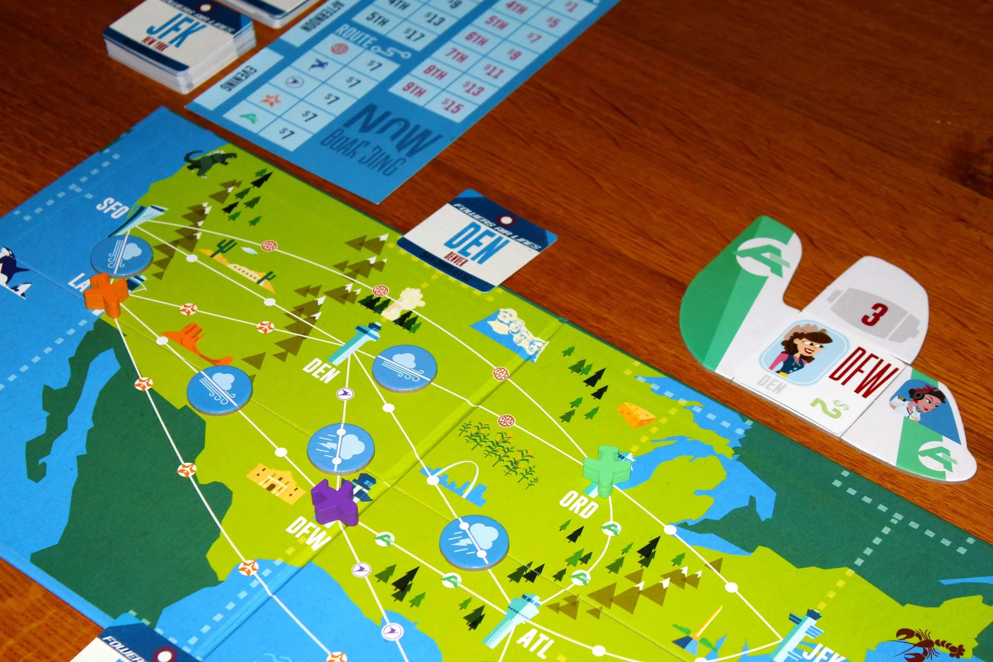 Now boarding board game components