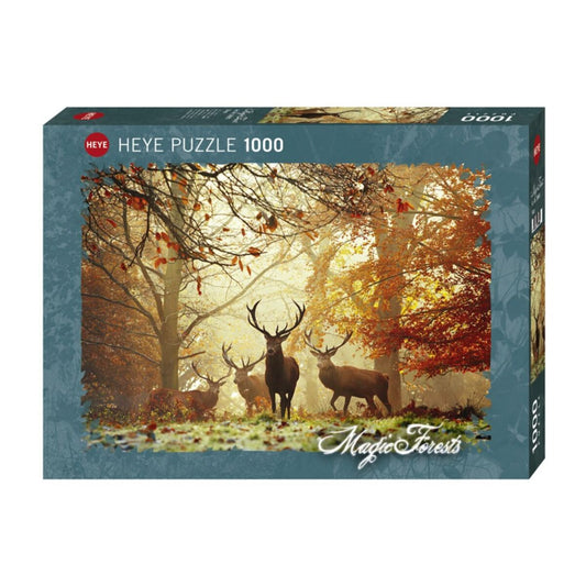 HEYE puzzle box with deer in a forest design