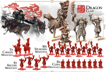 The Great Wall board game red miniatures