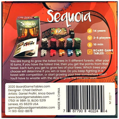Sequoia board game back of box