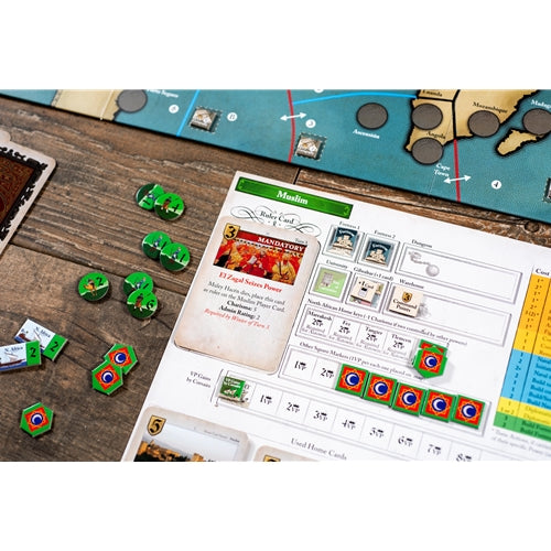 Tanto Monta board game components