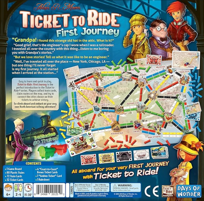 Ticket to ride first journey back of box