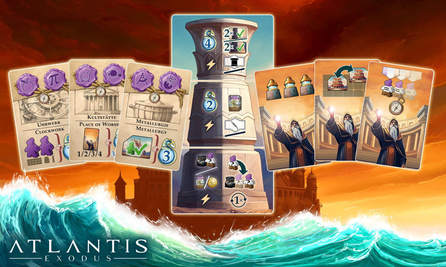 Atlantis Exodus board game components