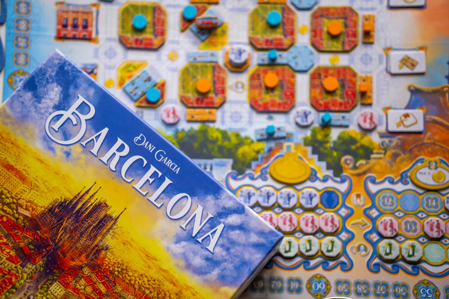 Barcelona board game on table