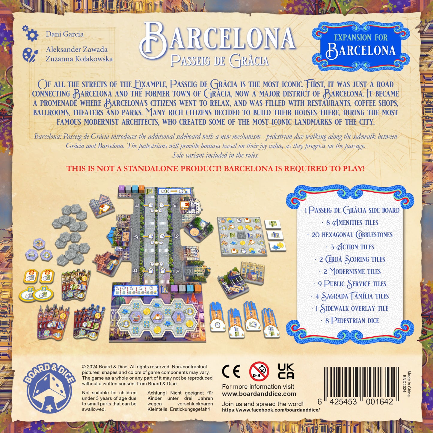 Barcelona Passeig de gracia expansion back of box