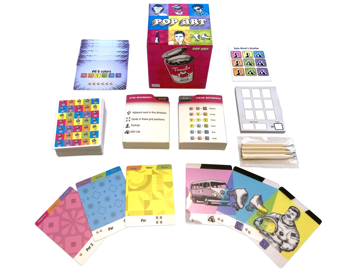 Pop Art board game components