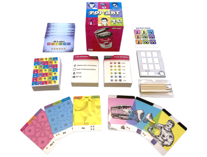 Pop Art board game components