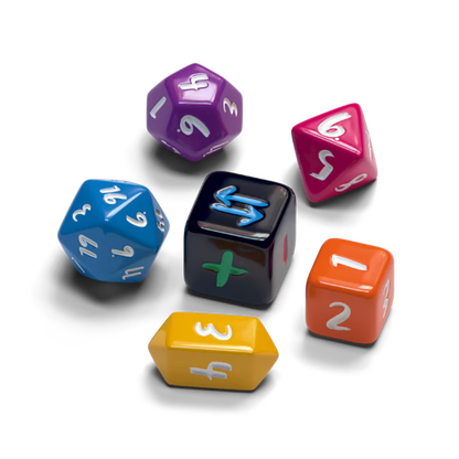 Roll to the Top board game dice