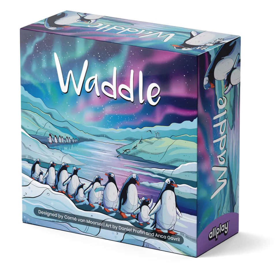 Waddle board game box