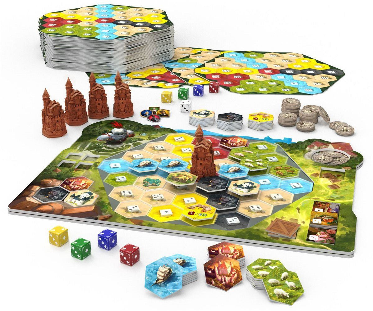 Castles of Burgundy board game components