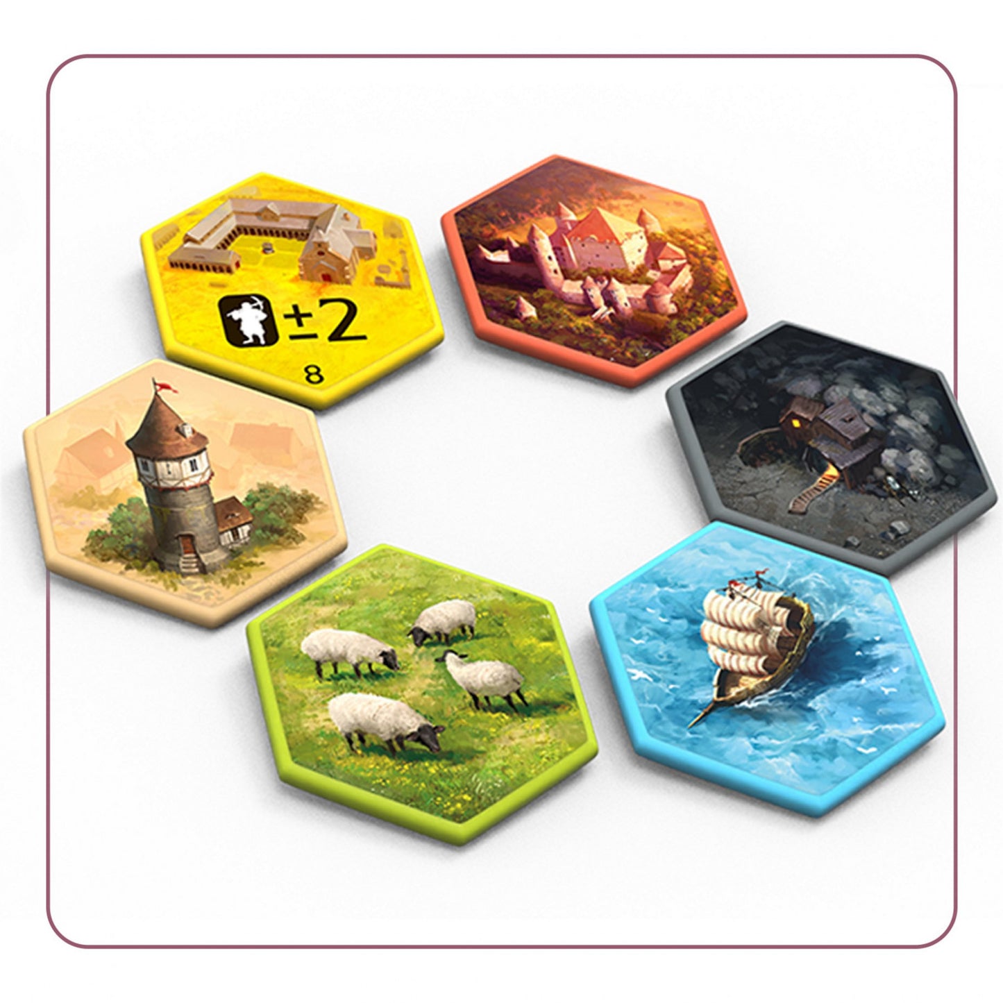 Castles of Burgundy Deluxe Acrylic Hexes