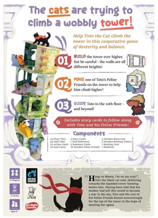 Cat and the Tower back of box