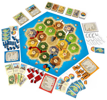 Catan trade build settle board game setup