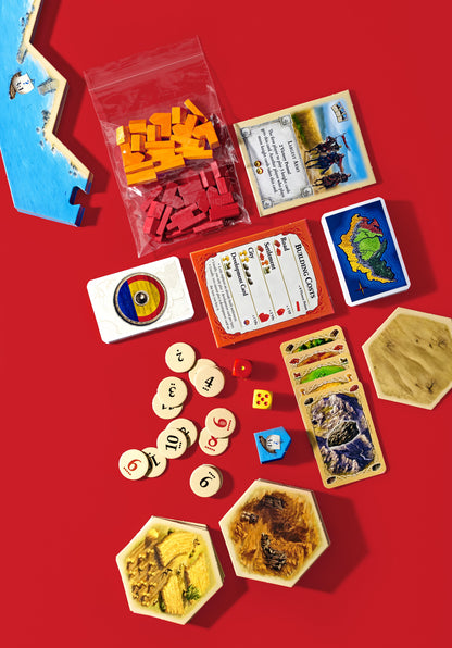 Catan trade build settle board game components