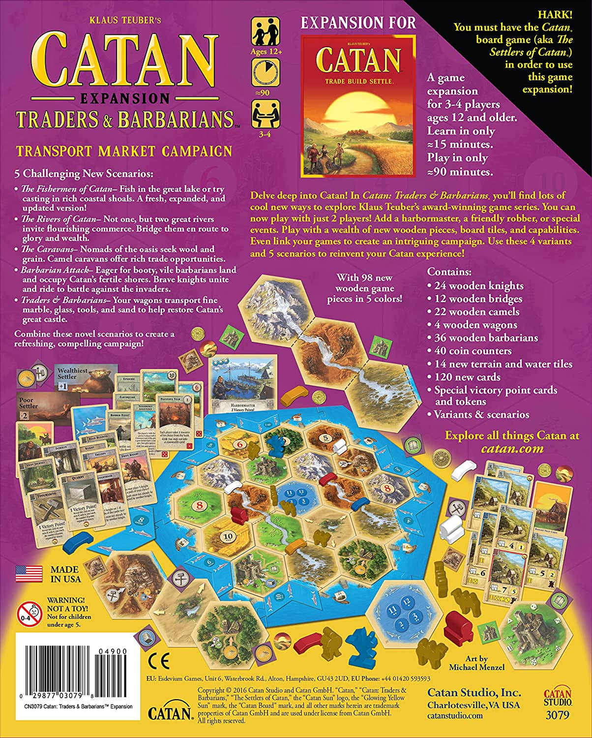 Catan traders barbarians expansion back of box