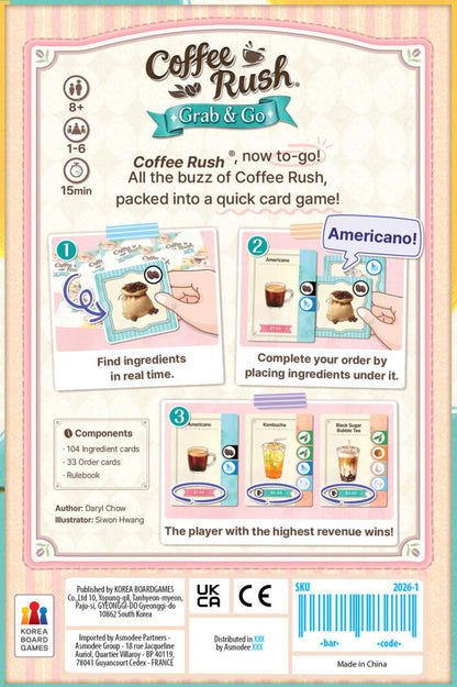 Coffee Rush Grab and Go Card Game