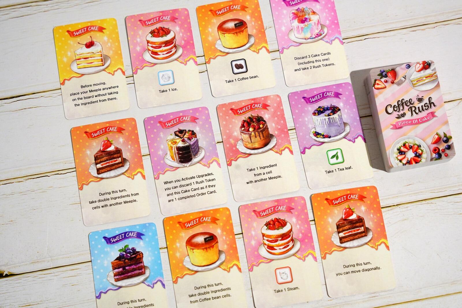 Coffee Rush a Piece of Cake Expansion with cake cards