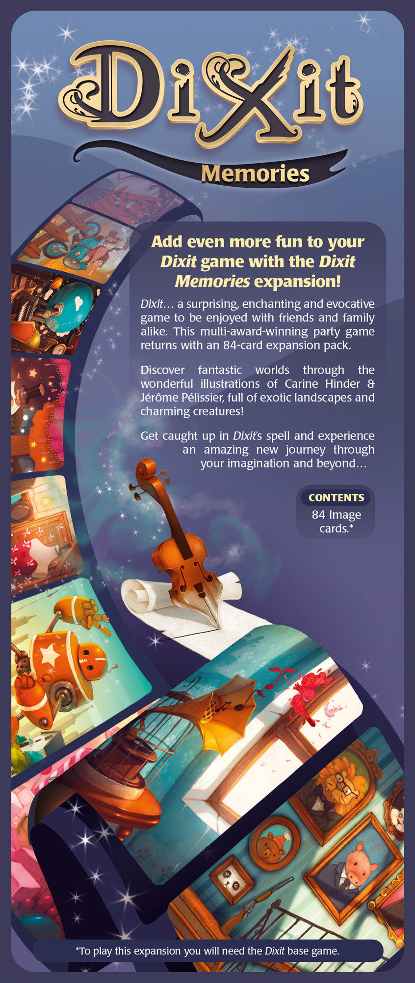 Dixit Memories Expansion back of box