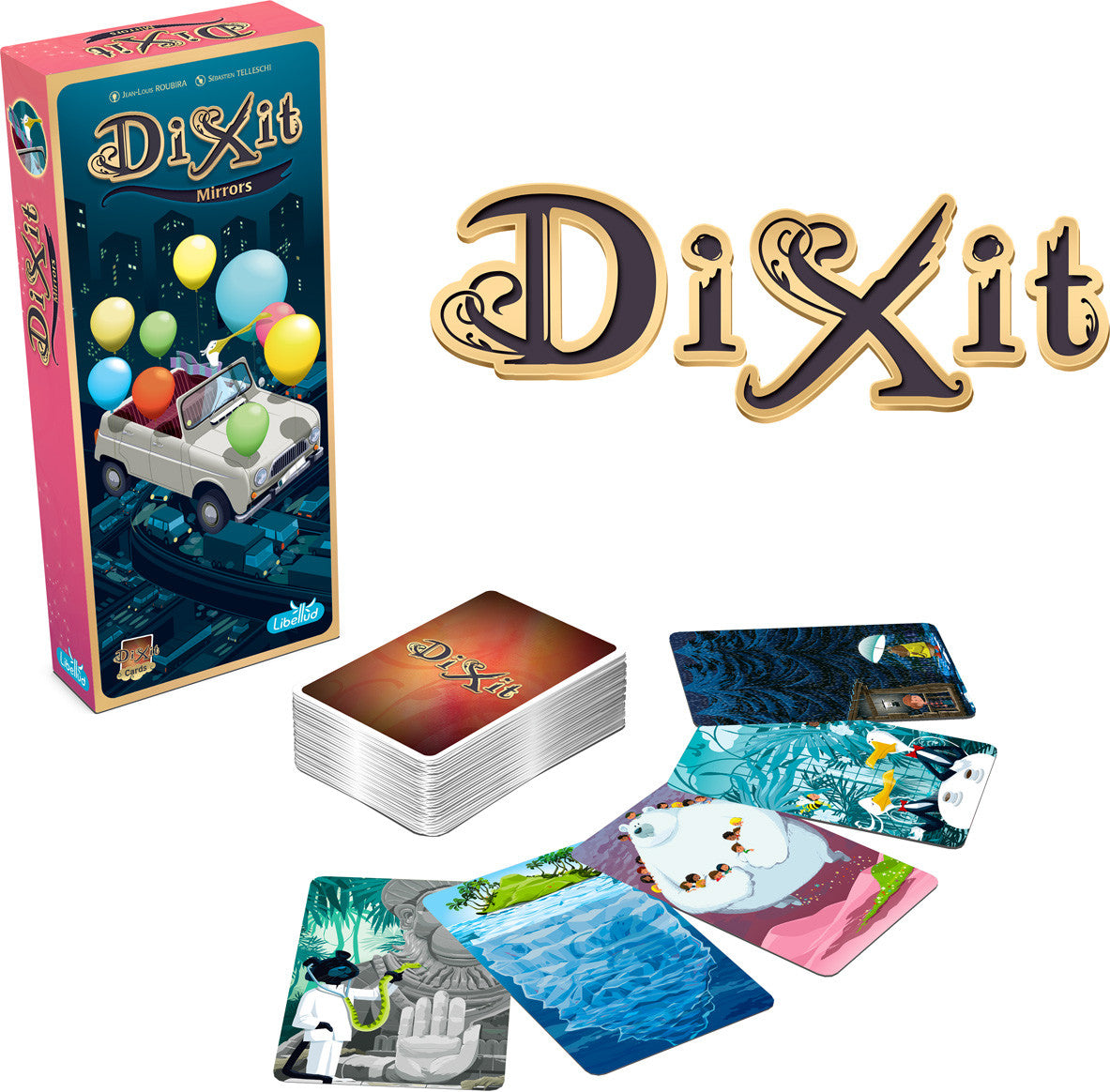 Dixit mirrors expansion board game cards