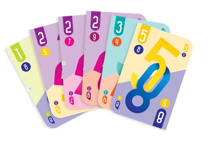 dnup Set of colorful number cards on a white background
