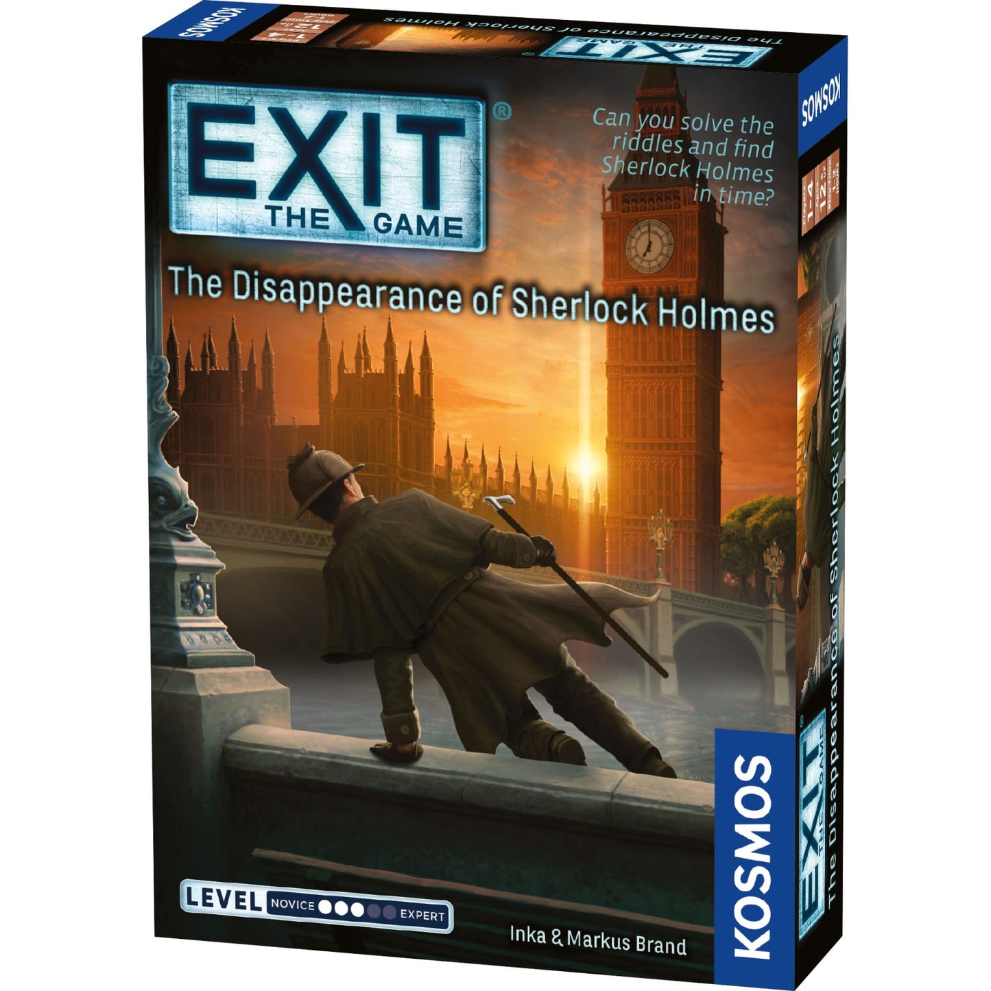 Board game box for 'Exit: The Game - The Disappearance of Sherlock Holmes' by Kosmos.