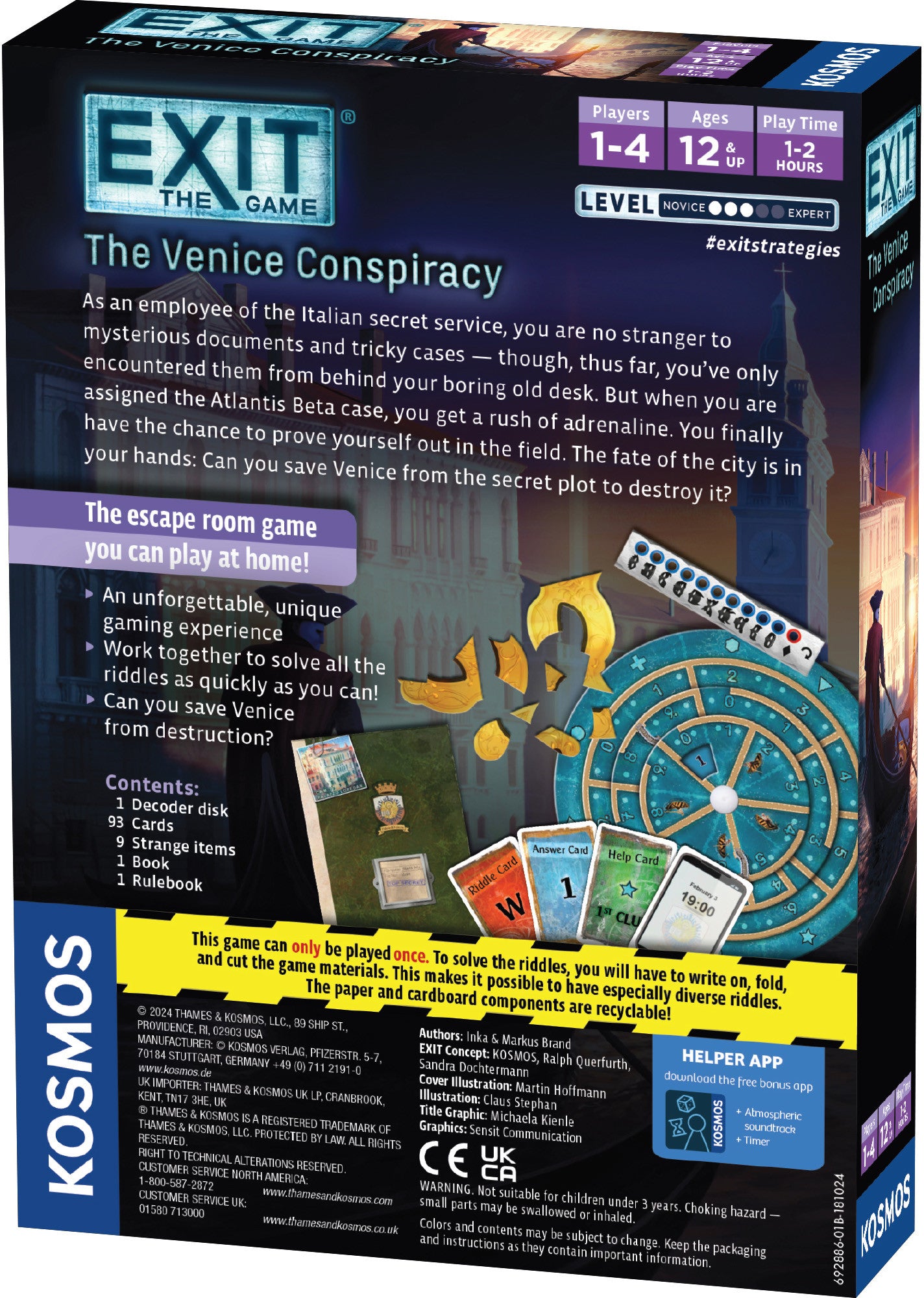 Box of 'EXIT: The Game - The Venice Conspiracy' by Kosmos