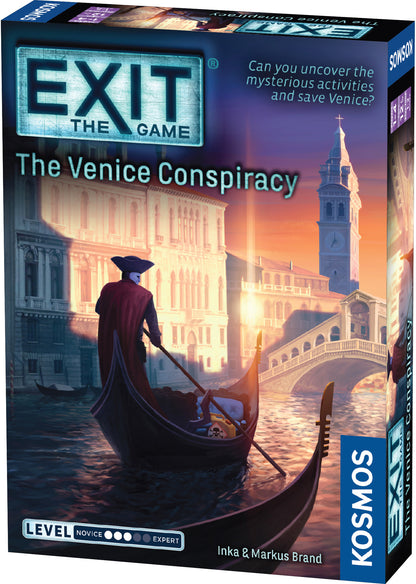 Board game box for 'Exit: The Game - The Venice Conspiracy' by Kosmos