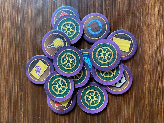 Tokens for Expeditions board game