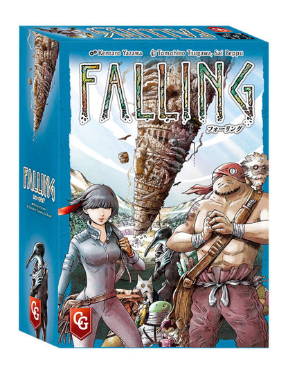 Falling board game box