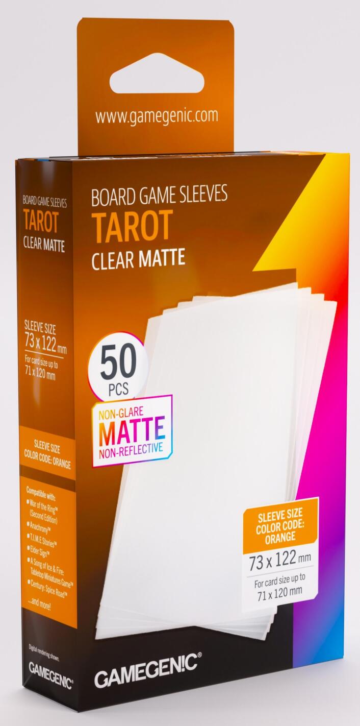 Matte Sleeves - Tarot-Sized Sleeves 73x122mm (50 Sleeves)