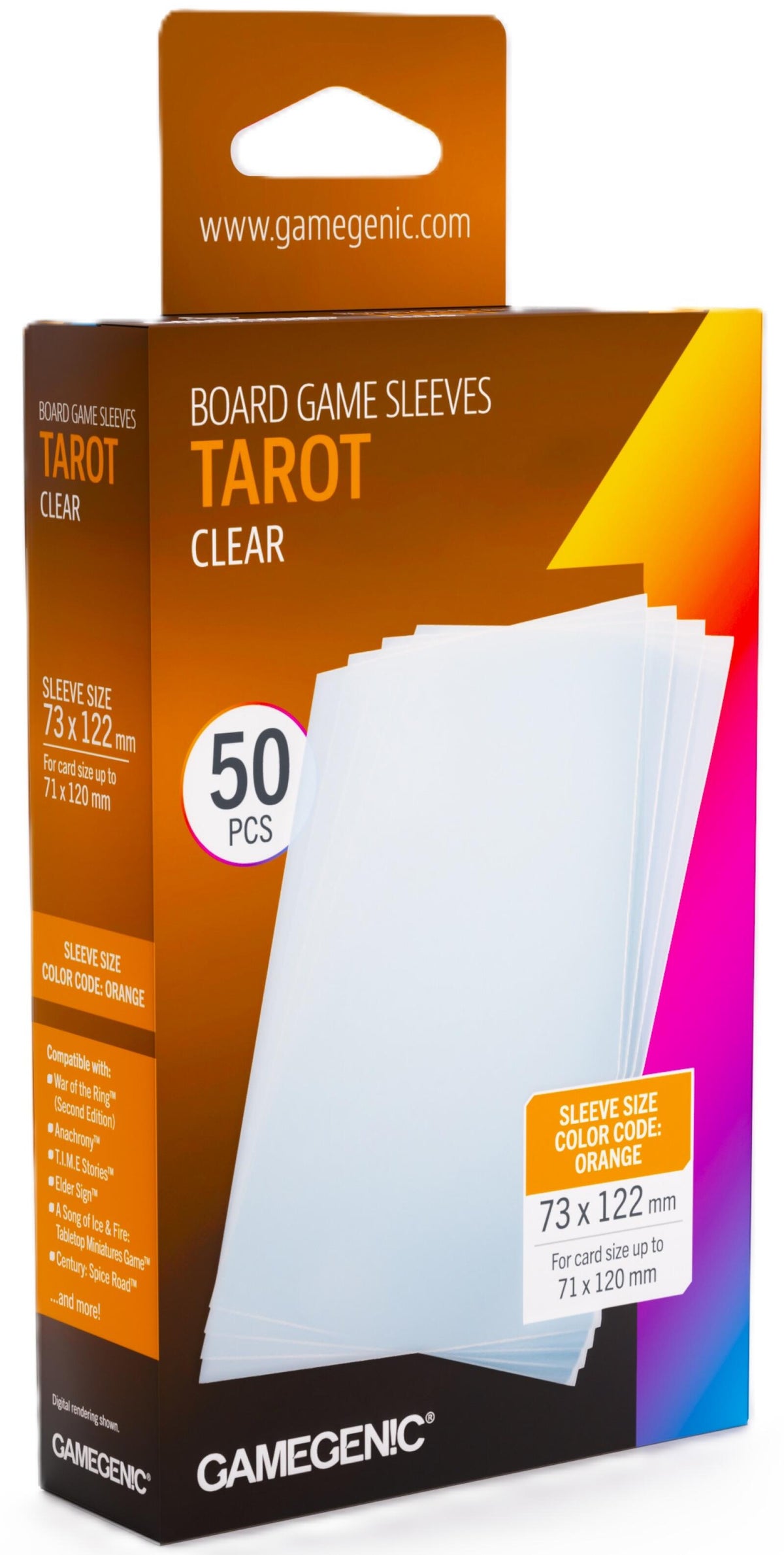 PRIME Sleeves - Tarot-Sized Sleeves 73x122mm (50 Sleeves)